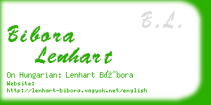 bibora lenhart business card